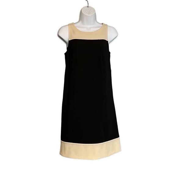 Loft Women's Tank Dress Color Block Mini Sleeveless Zipper Back Closure Size 8 - Picture 1 of 6